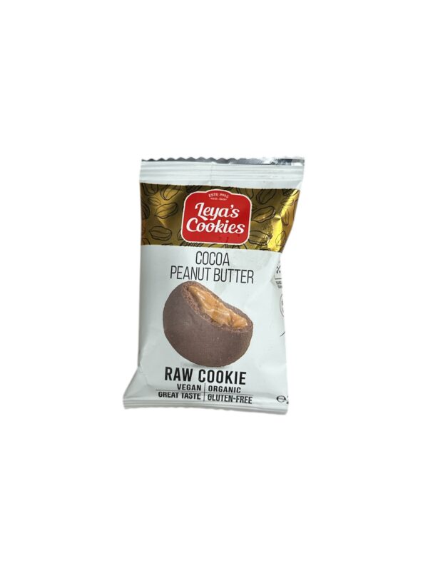 Leya's Cookies bio nyers sütemény kakaóval és földimogyoróvajjal 25g