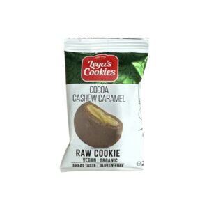 Leya's Cookies bio nyers sütemény kakaóval kesudióval karamellel 25g