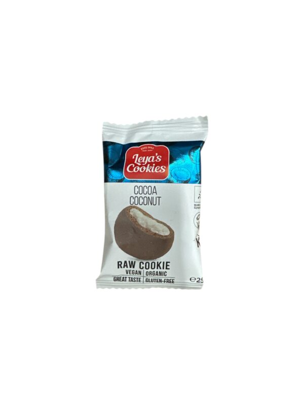 Leya's Cookies bio nyers sütemény kakaóval és kókusszal 25g