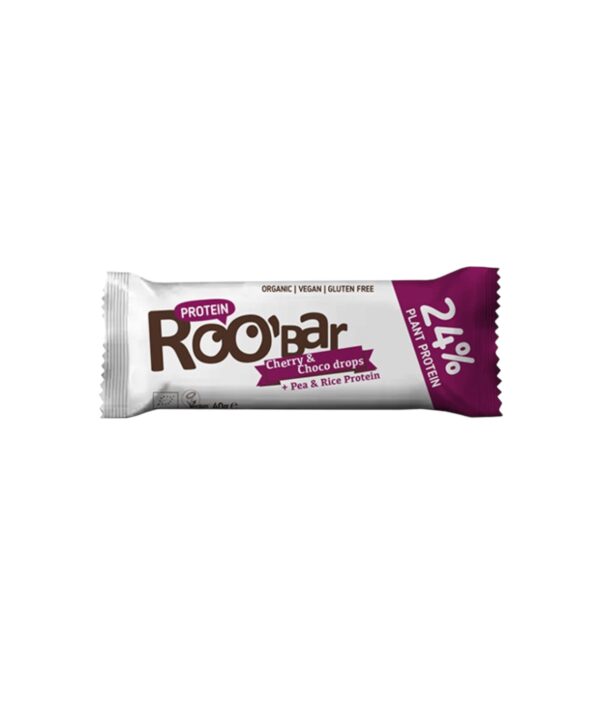 Roobar Bio Protein Szelet Cseresznye Csokoládé bevonattal 40g