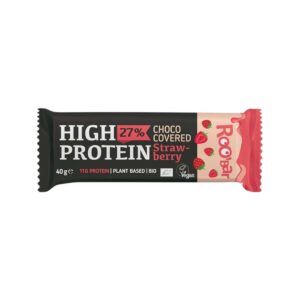 Roobar Bio Protein Szelet Földieper, csokoládébevonattal 40g