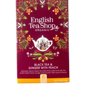 English Tea Shop Organic Black Tea with Peach – Bio fekete tea őszibarackkal 40 g
