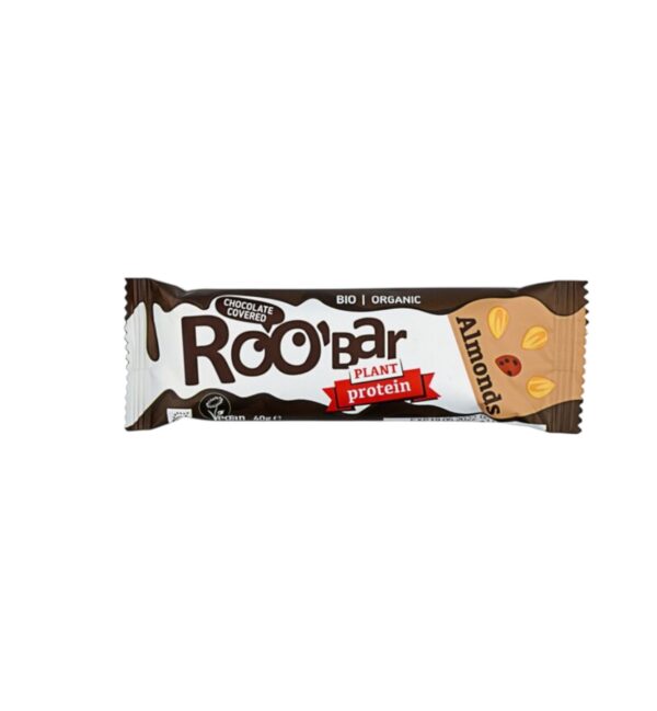 Roobar Bio Protein mandulás szelet csokoládé bevonattal 40g