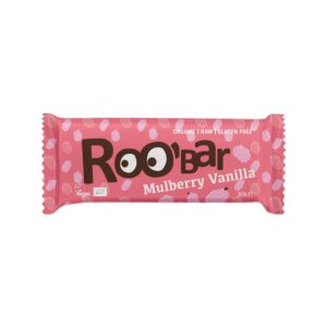 Roobar Bio gyümölcsszelet fehér eper és vanília 30g